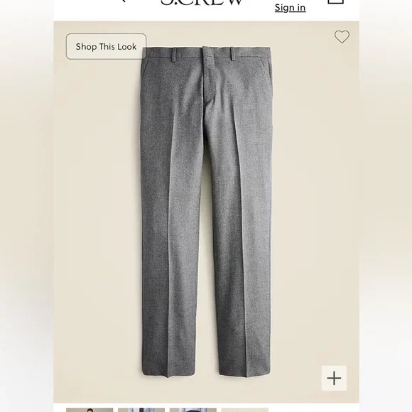 JCrew Charcoal Ludlow slim pants 34x30 - Picture 3 of 8